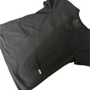 FIGS Technical Collection Black Scrub Top